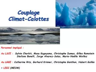 couplage climat calottes