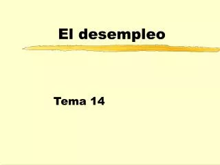 el desempleo