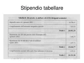 stipendio tabellare