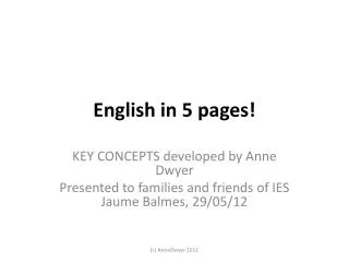 English in 5 pages!