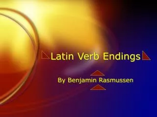 Latin Verb Endings