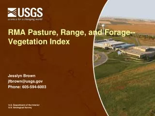 RMA Pasture, Range, and Forage--Vegetation Index
