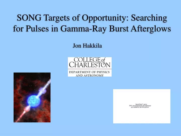 song targets of opportunity searching for pulses in gamma ray burst afterglows