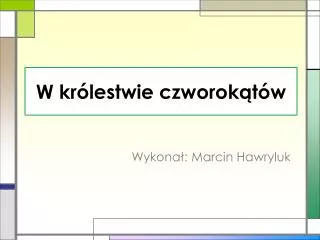w kr lestwie czworok t w