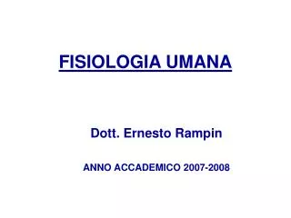 fisiologia umana