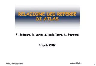 relazione dei referee di atlas