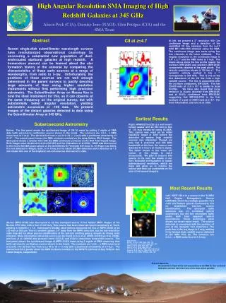 High Angular Resolution SMA Imaging of High Redshift Galaxies at 345 GHz