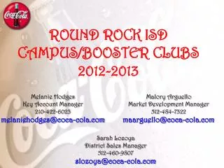 ROUND ROCK ISD CAMPUS/BOOSTER CLUBS 2012-2013