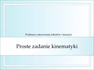 podstawy sterowania robot w i maszyn