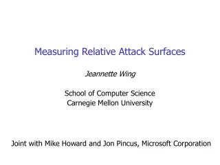 Measuring Relative Attack Surfaces