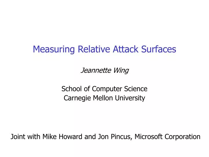 measuring relative attack surfaces