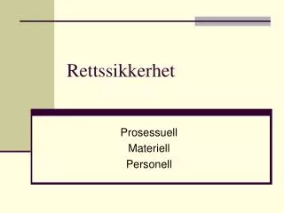 rettssikkerhet