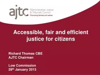 Accessible, fair and efficient justice for citizens