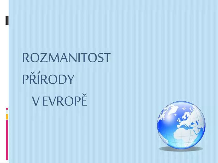 rozmanitost p rody v evrop