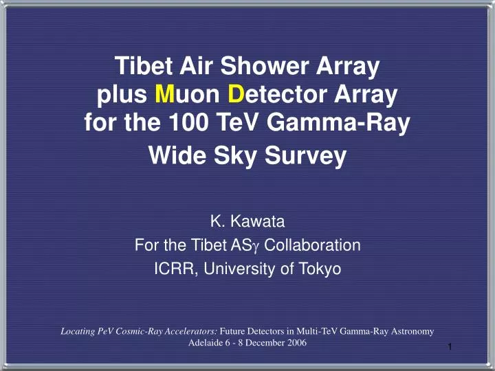 tibet air shower array plus m uon d etector array for the 100 tev gamma ray wide sky survey