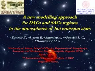 A new modelling approach for DACs and SACs regions in the atmospheres of hot emission stars