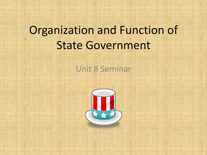 organization and function of state government