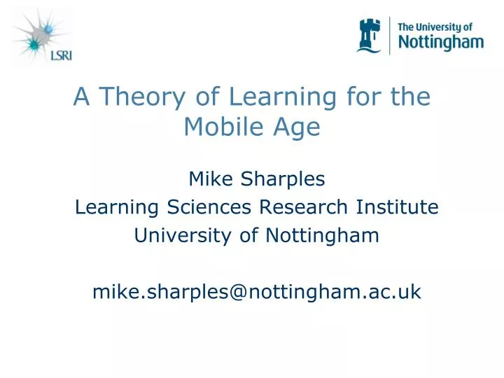 a theory of learning for the mobile age