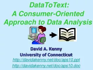 DataToText: A Consumer-Oriented Approach to Data Analysis