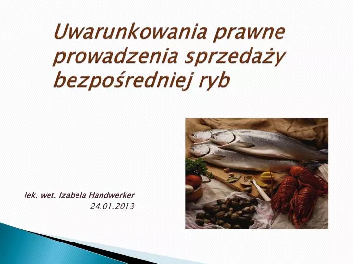 uwarunkowania prawne prowadzenia sprzeda y bezpo redniej ryb