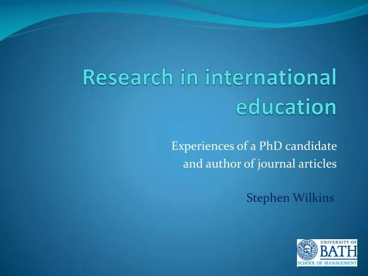 research in international education