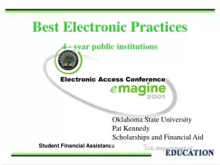 Best Electronic Practices 4 - year public institutions