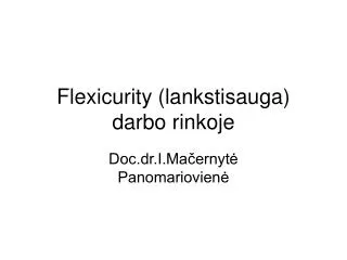 flexicurity lankstisauga darbo rinkoje