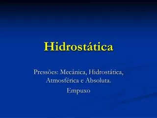 hidrost tica