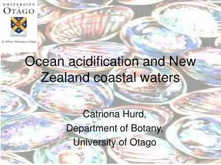 Ocean acidification and New Zealand coastal waters