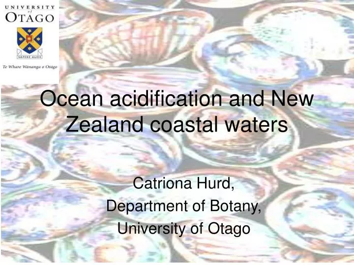 ocean acidification and new zealand coastal waters