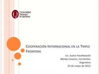 cooperaci n internacional en la triple frontera