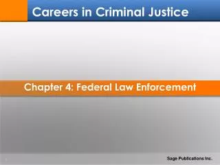 Chapter 4: Federal Law Enforcement