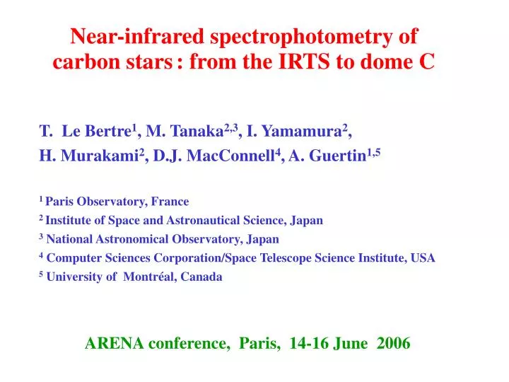 near infrared spectrophotometry of carbon stars from the irts to dome c