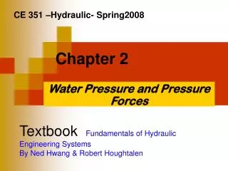 Water Pressure and Pressure Forces