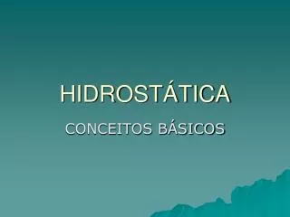 hidrost tica
