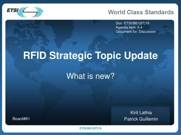 rfid strategic topic update