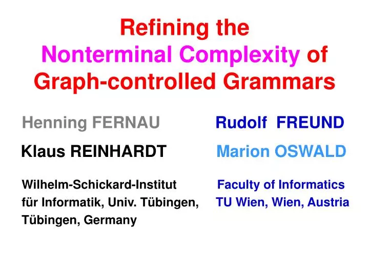refining the nonterminal complexity of graph controlled grammars