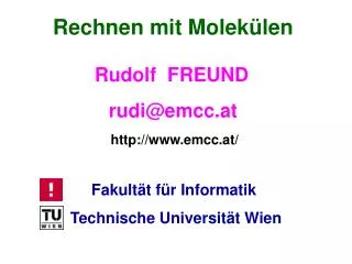 rechnen mit molek len