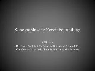 sonographische zervixbeurteilung