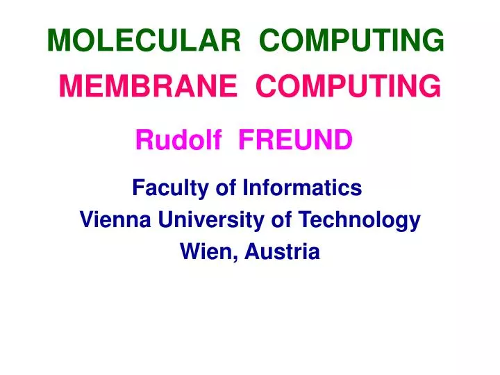 membrane computing