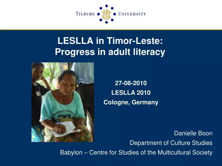 leslla in timor leste progress in adult literacy