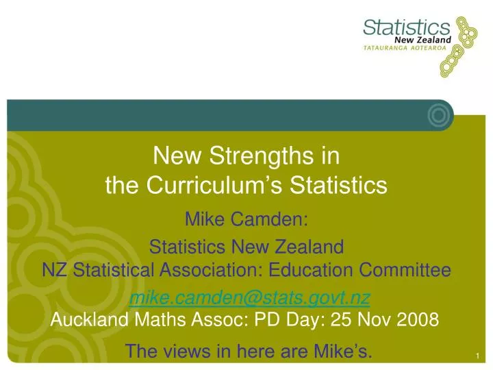 new strengths in the curriculum s statistics