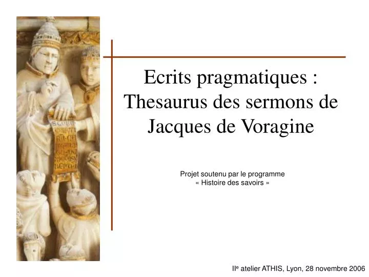 ecrits pragmatiques thesaurus des sermons de jacques de voragine