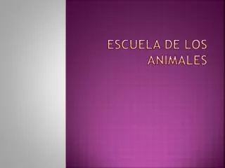 escuela de los animales