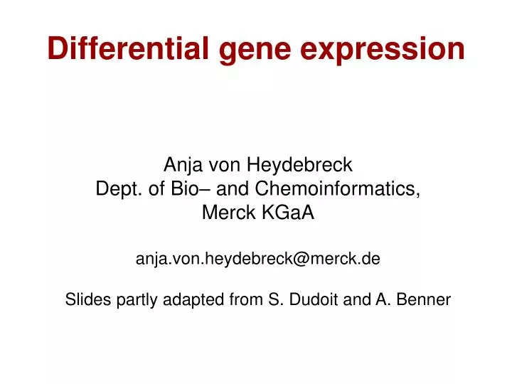 differential gene expression