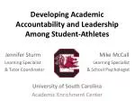 Developing Academic Accountability and Leadership Among Student-Athletes - slide 1