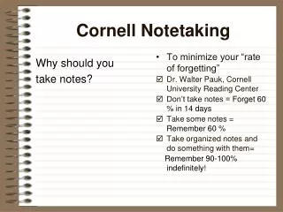 cornell notetaking