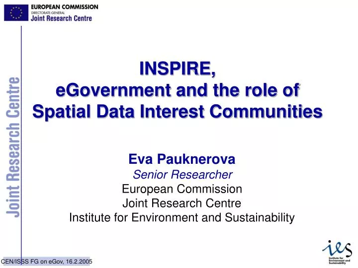 inspire egovernment and the role of spatial data interest communities
