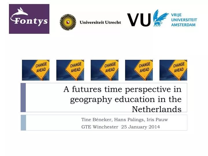 a futures time perspective in geography education in the netherlands