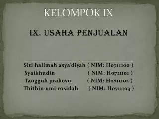 kelompok ix